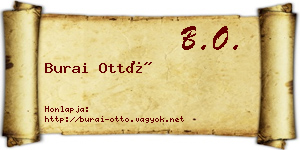 Burai Ottó névjegykártya